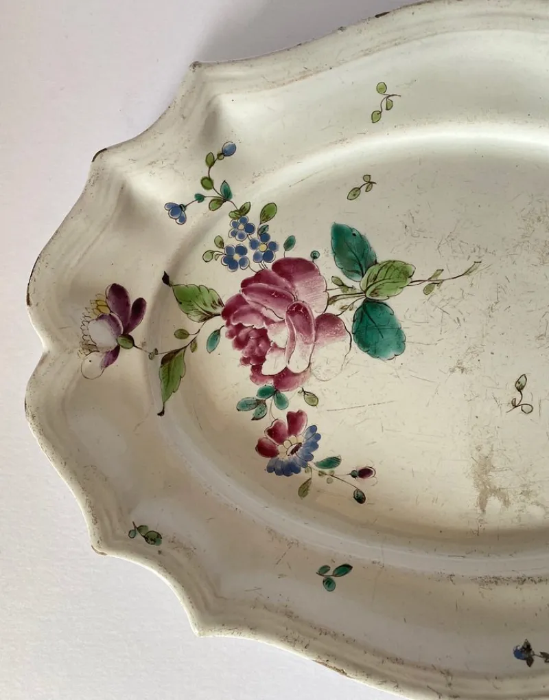 Pamono 18th Century Strasbourg Earthenware Dish> Serving Dishes