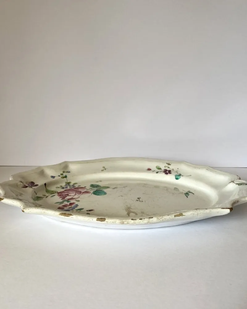 Pamono 18th Century Strasbourg Earthenware Dish> Serving Dishes