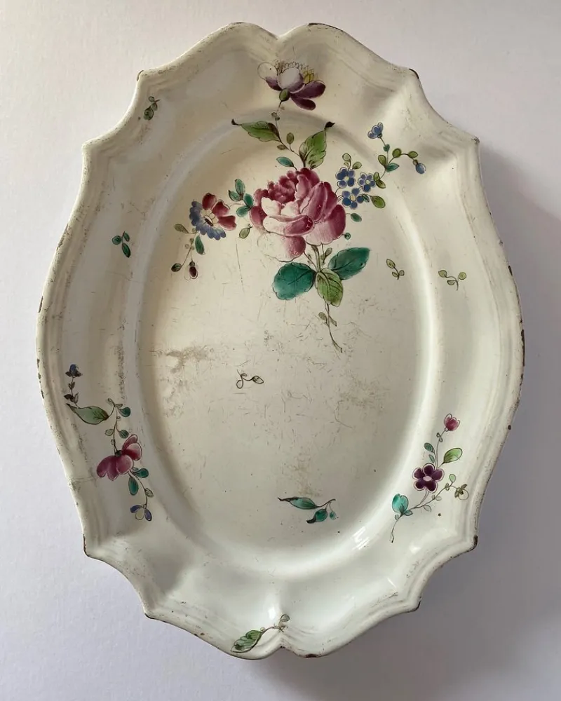 Pamono 18th Century Strasbourg Earthenware Dish> Serving Dishes