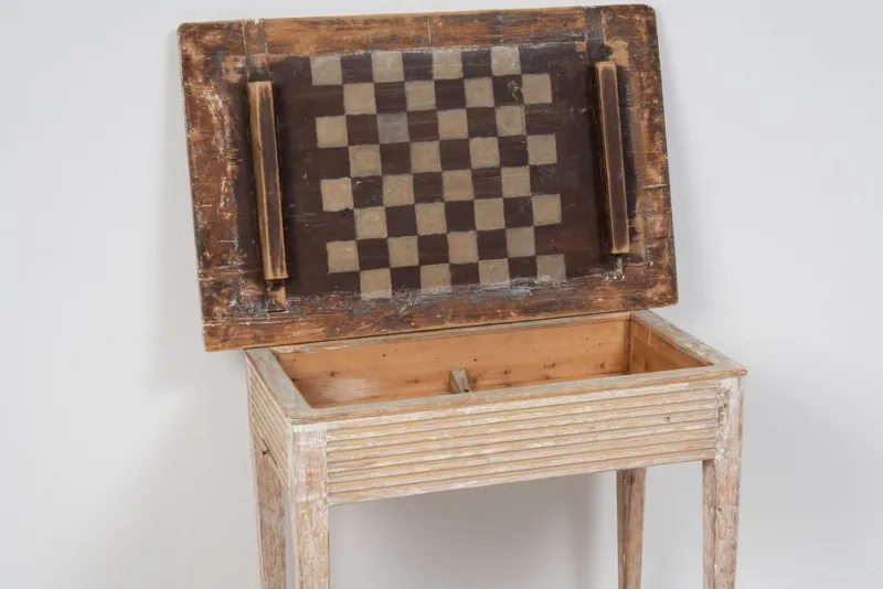 Pamono 18th Century Swedish Gustavian Chess Game Table> Game Tables