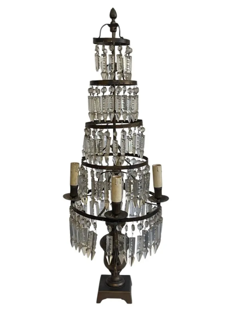 New Pamono 19th Century Table Lamp with Drop