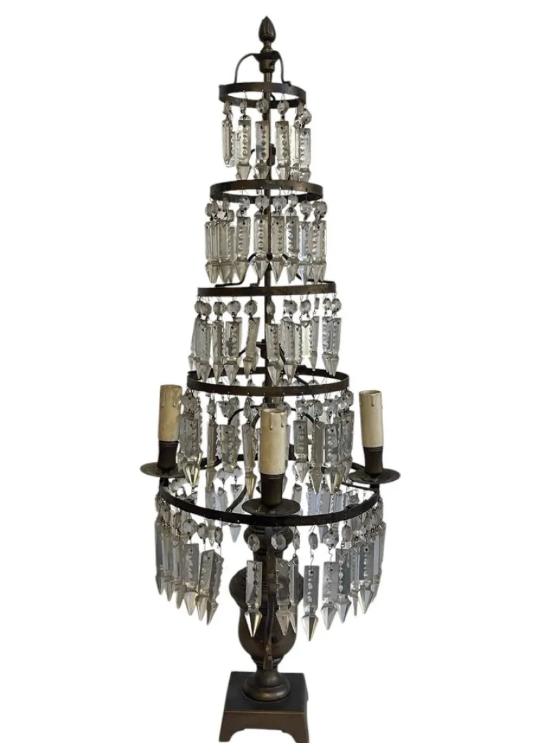 New Pamono 19th Century Table Lamp with Drop