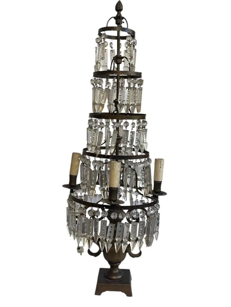 New Pamono 19th Century Table Lamp with Drop