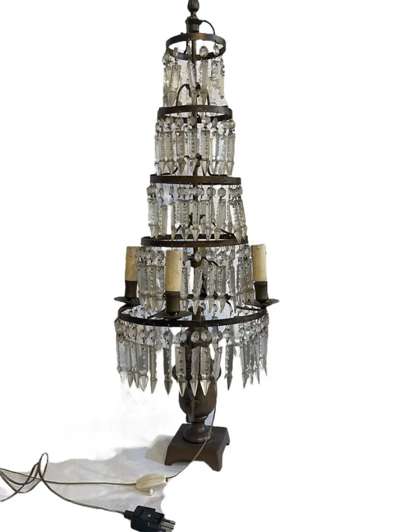 New Pamono 19th Century Table Lamp with Drop
