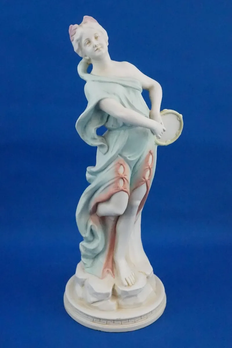Online Pamono 20th Century Vestal Lady Sculpture in Biscuit Porcelain in the style of Royal Dux, Austria or Germany