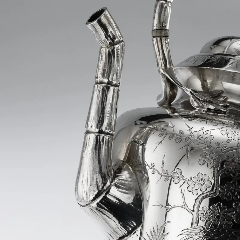 Hot Pamono 19th Century Victorian English Solid Silver Tea Set from Joseph, Albert, Horace & Ethelbert Savory, 1880s, Set of 6