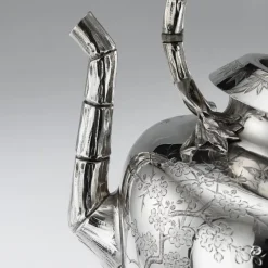 Hot Pamono 19th Century Victorian English Solid Silver Tea Set from Joseph, Albert, Horace & Ethelbert Savory, 1880s, Set of 6
