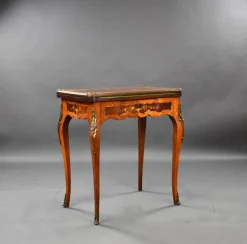 New Pamono 19th Century Victorian English Walnut & Marquetry Card Table