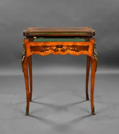 New Pamono 19th Century Victorian English Walnut & Marquetry Card Table