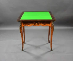 New Pamono 19th Century Victorian English Walnut & Marquetry Card Table