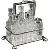 Pamono 19th Century Victorian Silver Plated 6 Bottle Cruet Set from Wade Wingfield Wilkins, Set of 7> Bottles, Carafes & Jugs