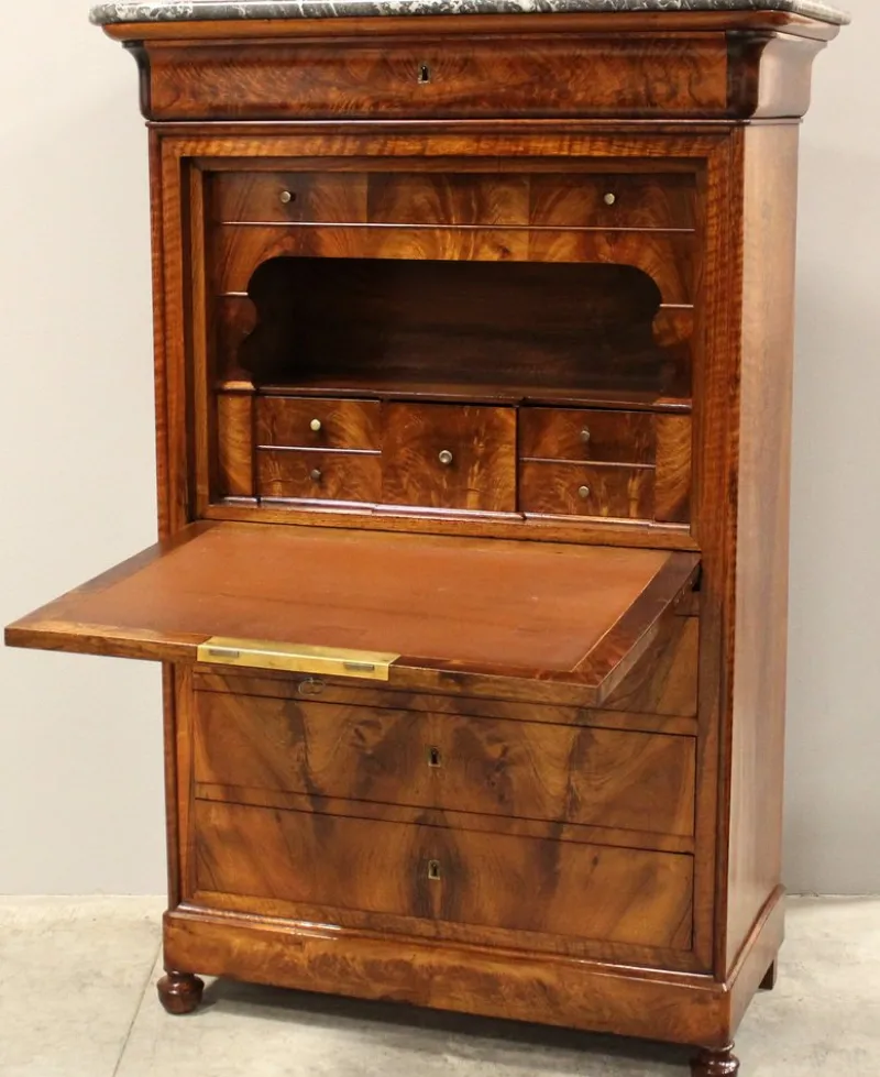 Pamono 19th Century Walnut Secretaire from Louis Philippe> Secretaires