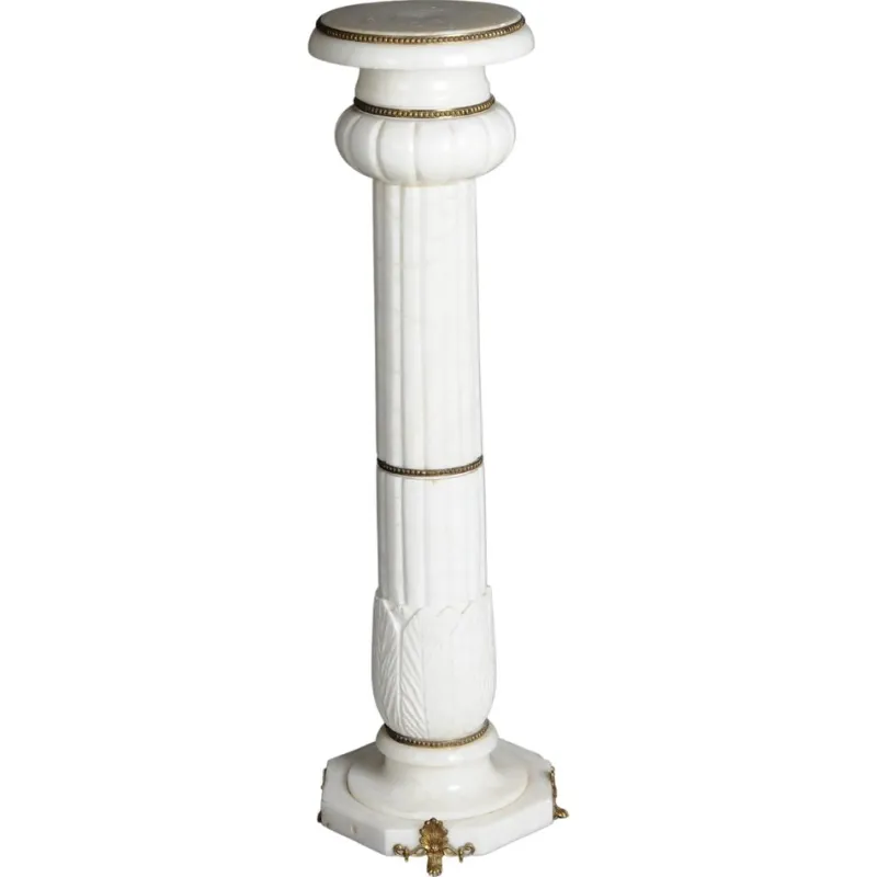 Clearance Pamono 20th Century White Marble Column