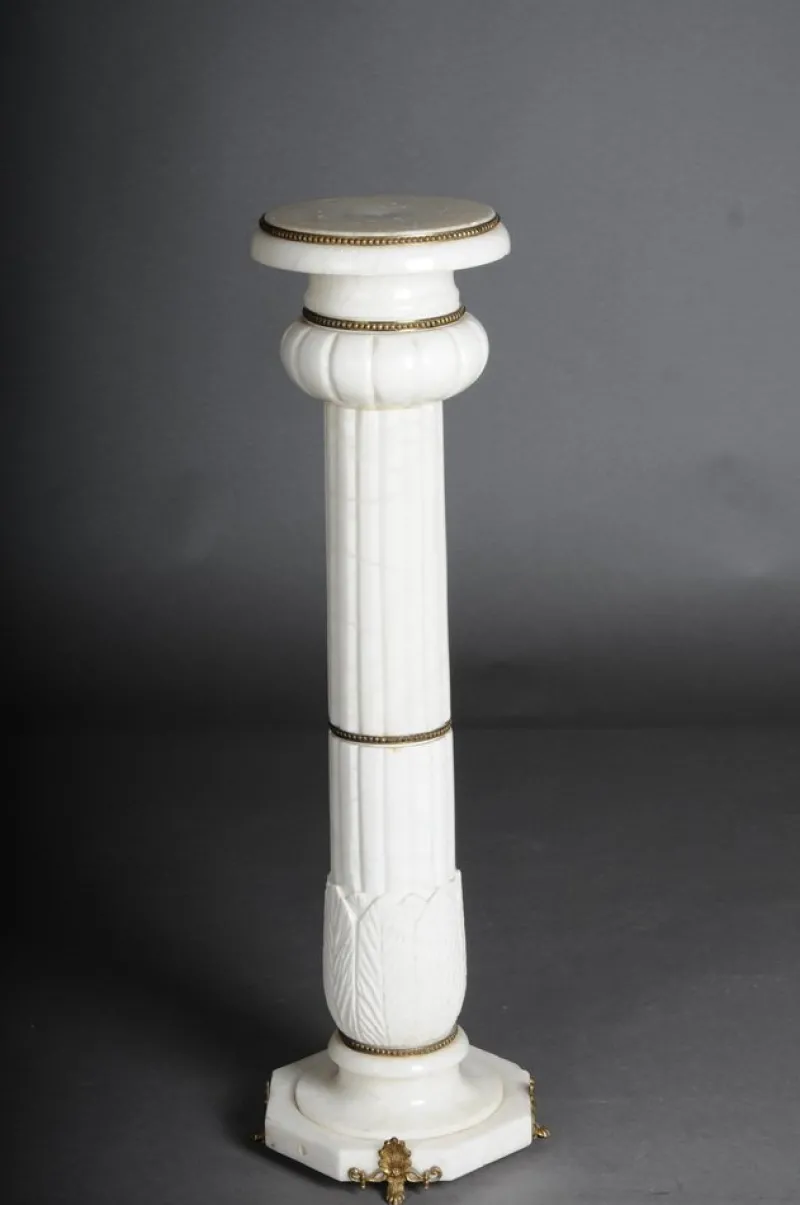 Clearance Pamono 20th Century White Marble Column