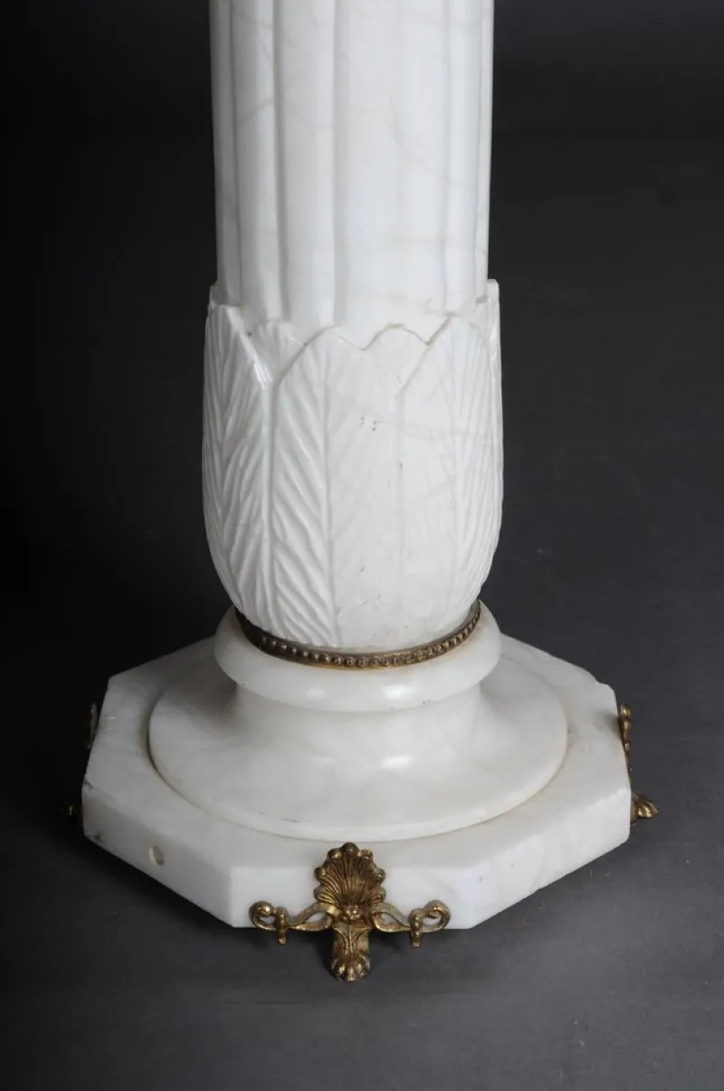 Clearance Pamono 20th Century White Marble Column