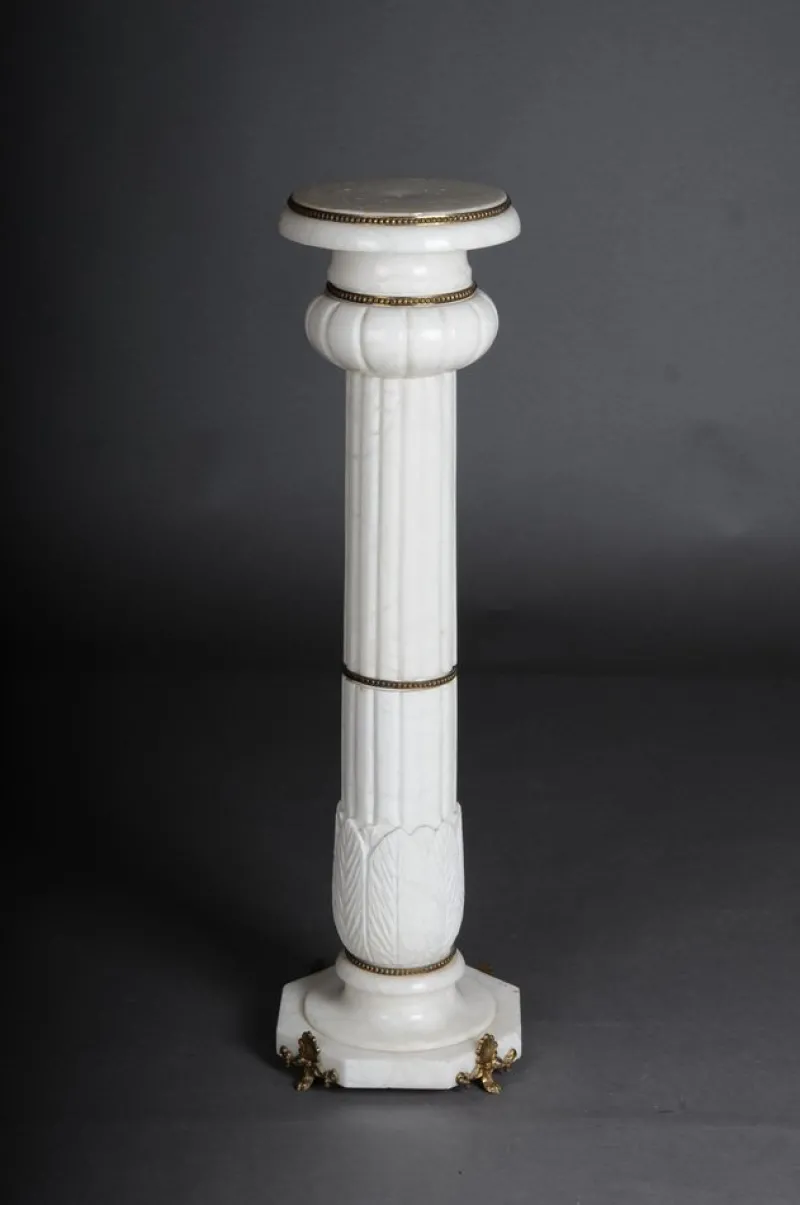 Clearance Pamono 20th Century White Marble Column
