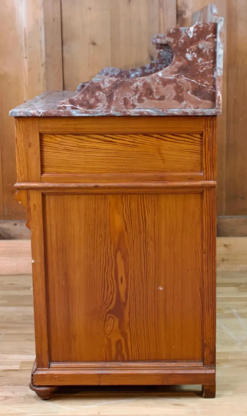 Online Pamono 19th Century Wood & Marble Vanity