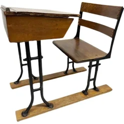 Pamono 19th Century Wooden Children's School Desk> Children's Tables