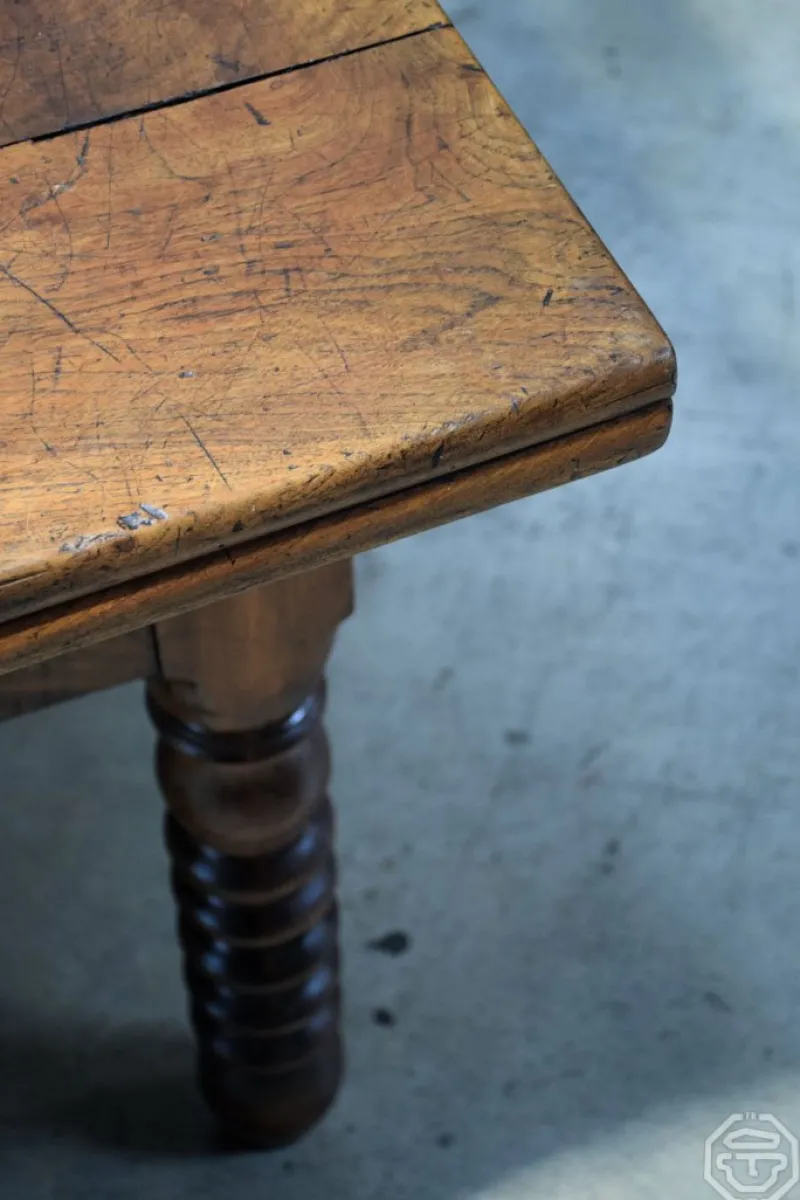 Pamono 20th Century Wooden Passementier Table with Drawer, France, Lyon, 1880> Worktables & Workbenches