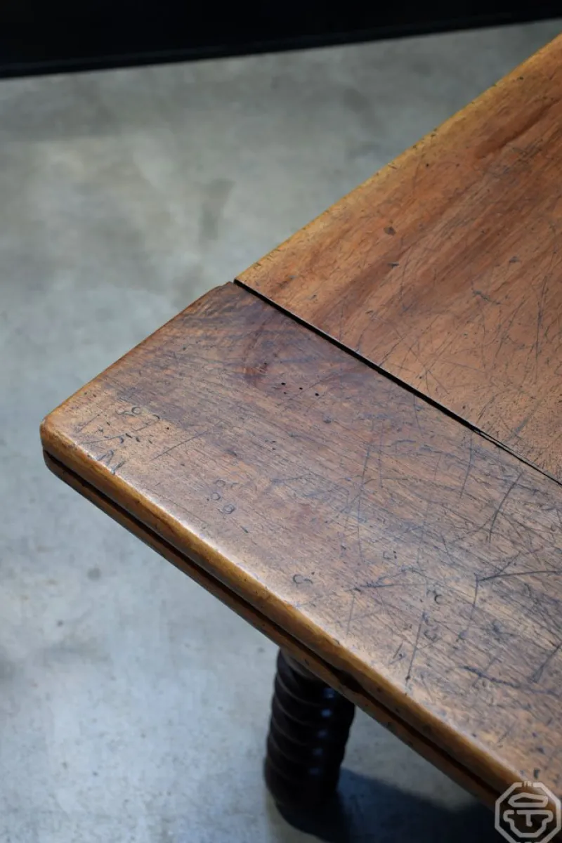Pamono 20th Century Wooden Passementier Table with Drawer, France, Lyon, 1880> Worktables & Workbenches