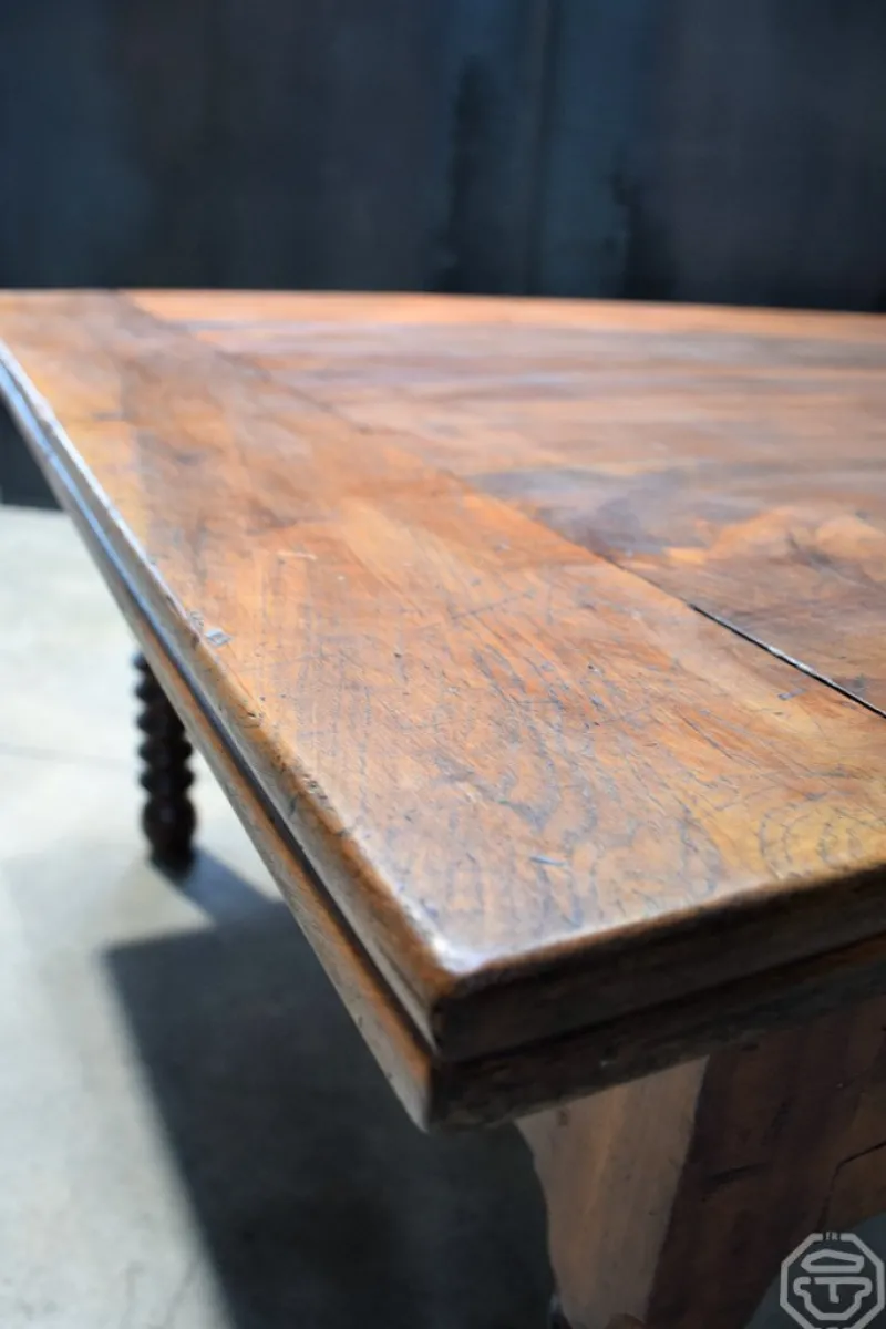 Pamono 20th Century Wooden Passementier Table with Drawer, France, Lyon, 1880> Worktables & Workbenches