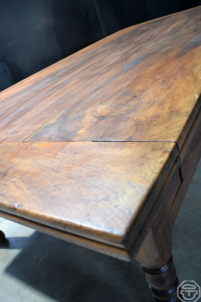 Pamono 20th Century Wooden Passementier Table with Drawer, France, Lyon, 1880> Worktables & Workbenches