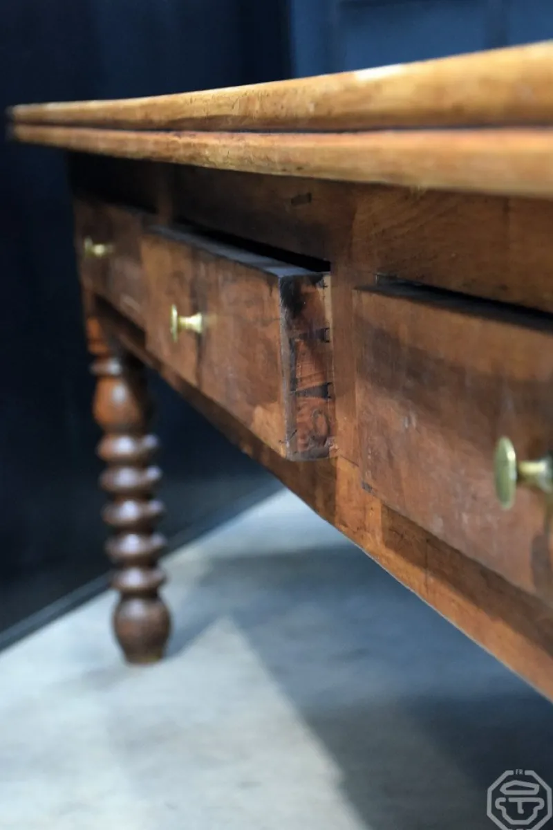 Pamono 20th Century Wooden Passementier Table with Drawer, France, Lyon, 1880> Worktables & Workbenches