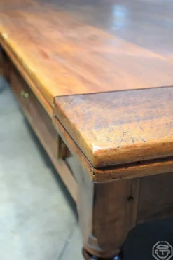 Pamono 20th Century Wooden Passementier Table with Drawer, France, Lyon, 1880><noscript><img width=