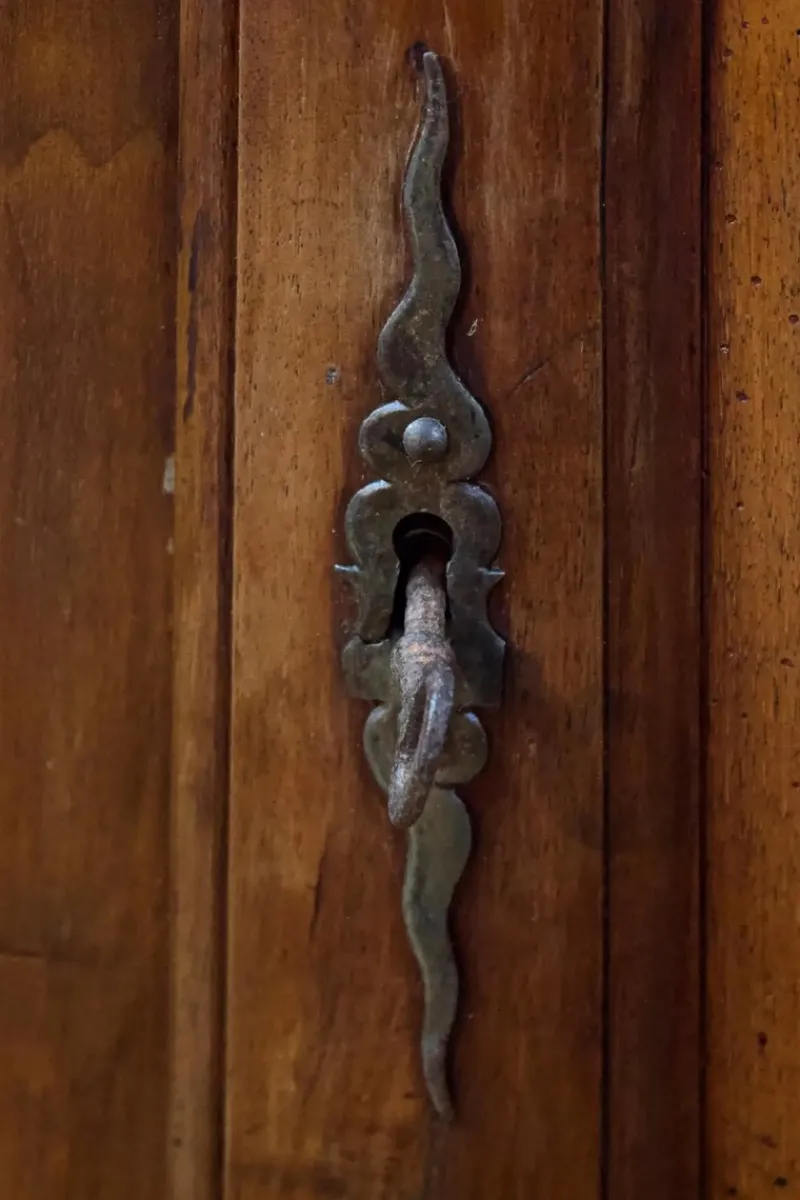 Outlet Pamono 19th Century Wooden Secretary Rustic with Flap