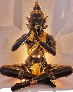 Clearance Pamono Thai Artist, Phra Aphai Mani, 1920s-1940s, Bronze