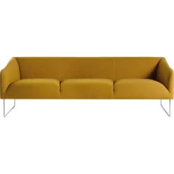 Pamono Thank Three-Seater Sofa in Chromed Metal and Upholstery by Quinti Sedute