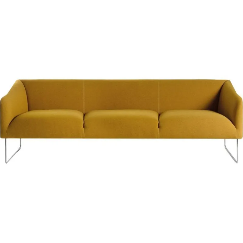 Pamono Thank Three-Seater Sofa in Chromed Metal and Upholstery by Quinti Sedute