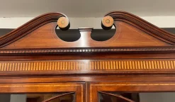 Pamono 19th Century Inlaid Mahogany Breakfront Bookcase, 1880s><noscript><img width=