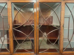 Pamono 19th Century Inlaid Mahogany Breakfront Bookcase, 1880s><noscript><img width=