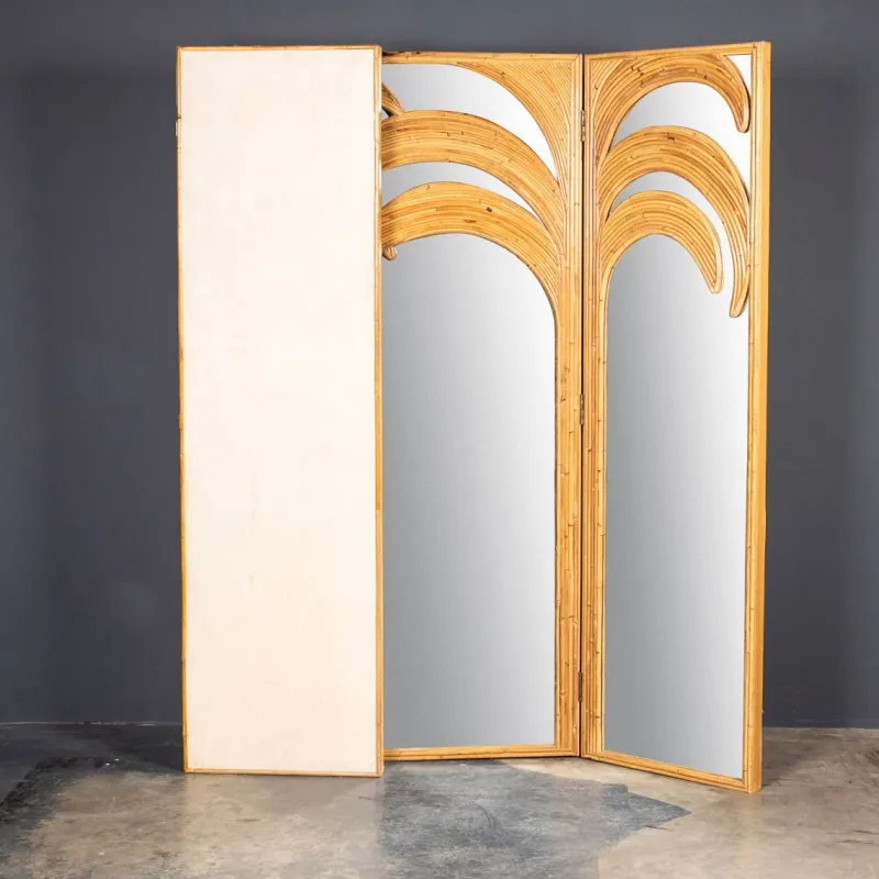 Online Pamono 20th-Century Italian Parma Series Mirrored Folding Screen, 1970s