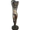 Pamono 20th-Century Large Bronze Sculpture of a Nude Young Lady Carrying a Water Urn> Art Deco