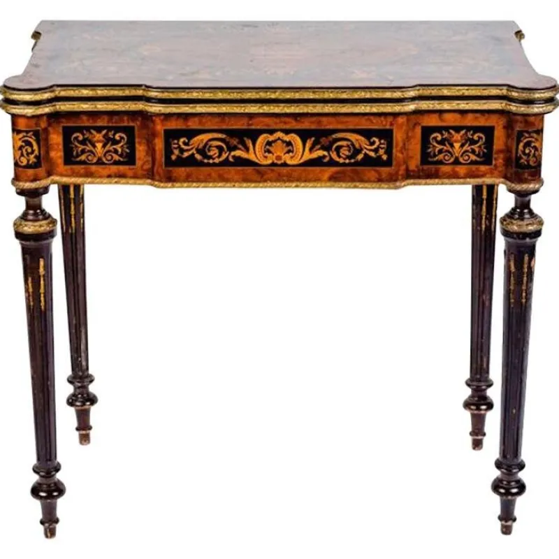 Pamono 19th-Century Marquetry Game Table, 1820s> Game Tables