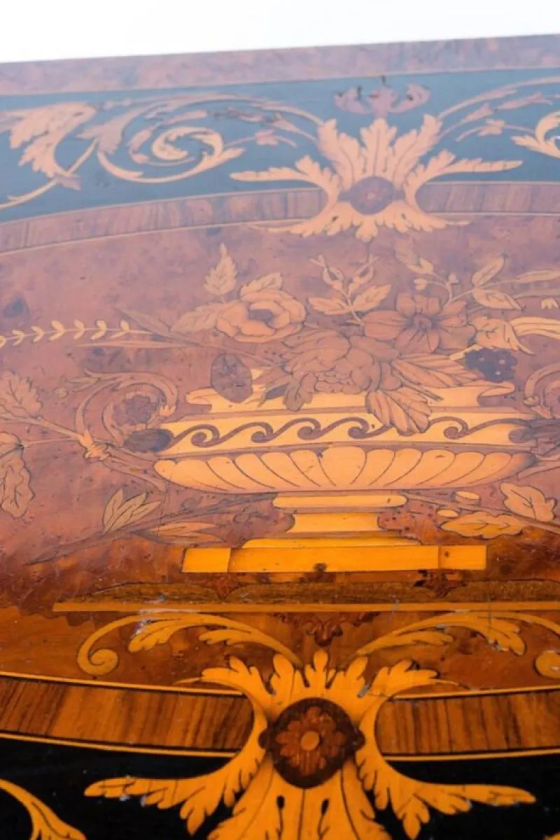 Pamono 19th-Century Marquetry Game Table, 1820s> Game Tables