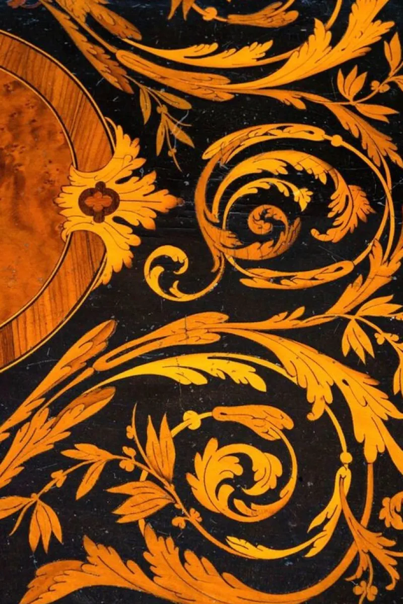 Pamono 19th-Century Marquetry Game Table, 1820s> Game Tables