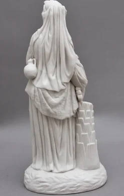 Discount Pamono 19th-Century Parian Figure of a Woman Leaning on a Column