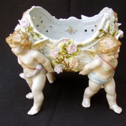 Pamono 19th-Century Viennese Porcelain Figural Cherub Jardinière or Centrepiece Bowl> Bowls