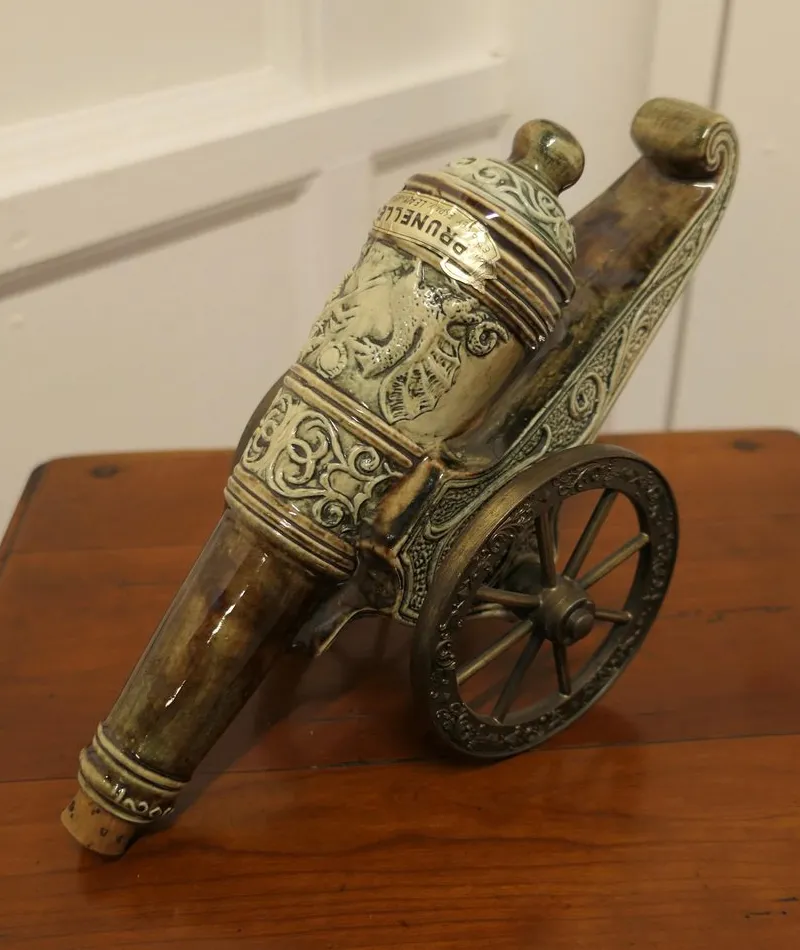 Pamono The Apple of Velay Stoneware Cannon Liqueur Bottle, 1950s> Bottles, Carafes & Jugs