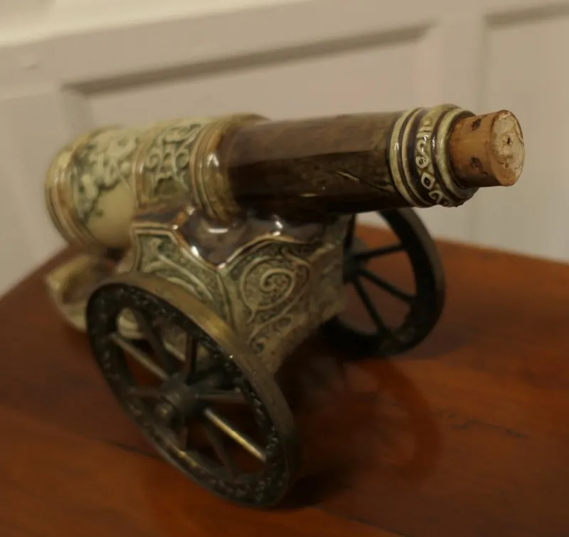 Pamono The Apple of Velay Stoneware Cannon Liqueur Bottle, 1950s> Bottles, Carafes & Jugs