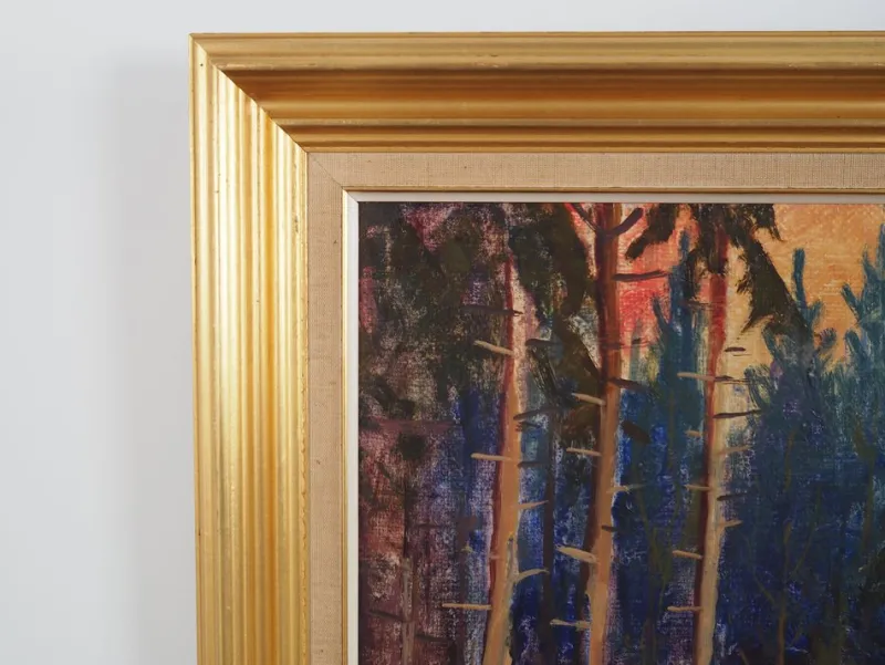 Online Pamono The Autumn Forest, 1960s, Oil on Canvas, Framed
