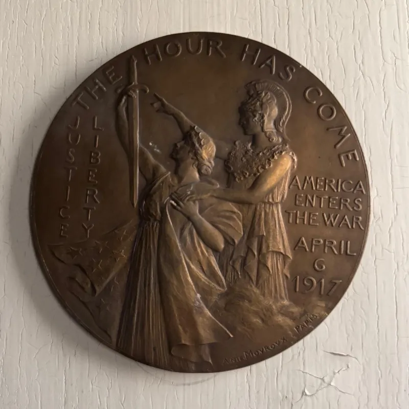 Outlet Pamono The Hour Has Come Justice Liberty Medal Matrix by Anie Mouroux, 1917