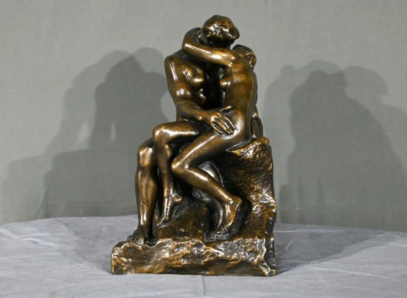 Discount Pamono The Kiss Resin Sculpture after A.Rodin, Late 20th Century