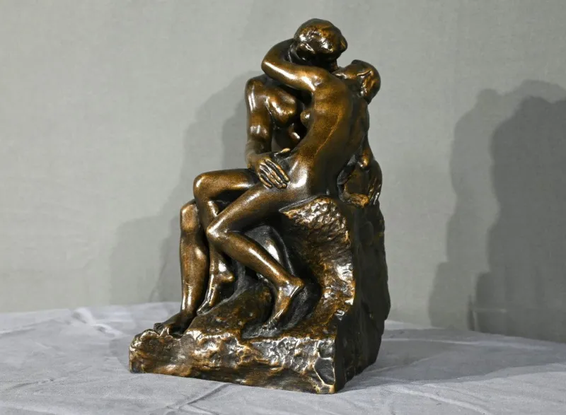 Discount Pamono The Kiss Resin Sculpture after A.Rodin, Late 20th Century