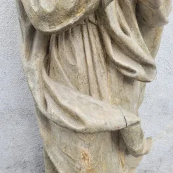 Sale Pamono The Madonna, 17th Century, Lacquered Limewood