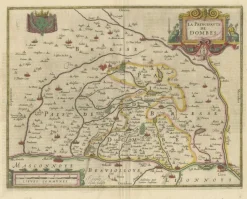 Pamono The Principality of Dombes by Jan Jansson, 1636> Wall Decor