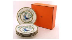 Hot Pamono The Toucans Table Plates by Hermès, 1920s, Set of 6